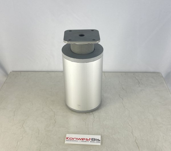 Nóżka meblowa okrągła fi60mm 100mm Aluminium