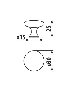 Gałka Gamet GG17 Czarny mat