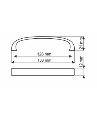Uchwyt Gamet UN45 128mm G8 Inox