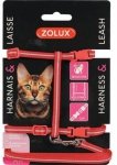 Zolux Zestaw spacerowy dla kota czerwony