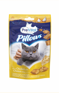 PreVital Snacks PILLOWS przysmak dla kota z kurczakiem i serem 60g