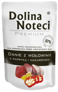 Dolina Noteci Danie z Wołowiny papryka makaron 100g