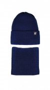 Komplet AJS 48-440 Czapka+tuba/komin chłopięcy