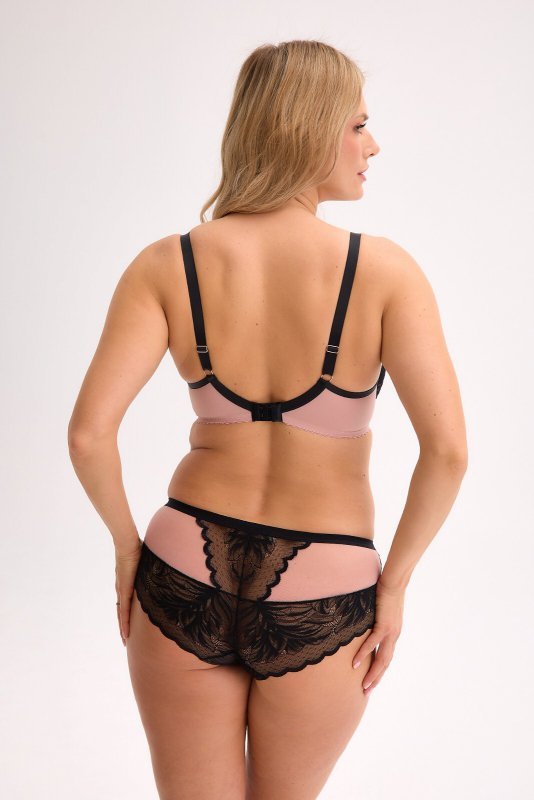 Biustonosz semi soft Gaia BSM 1308 Amara Maxi Czarny-Róż