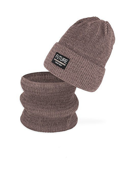 Komplet AJS 50-268 Czapka+komin chłopięcy