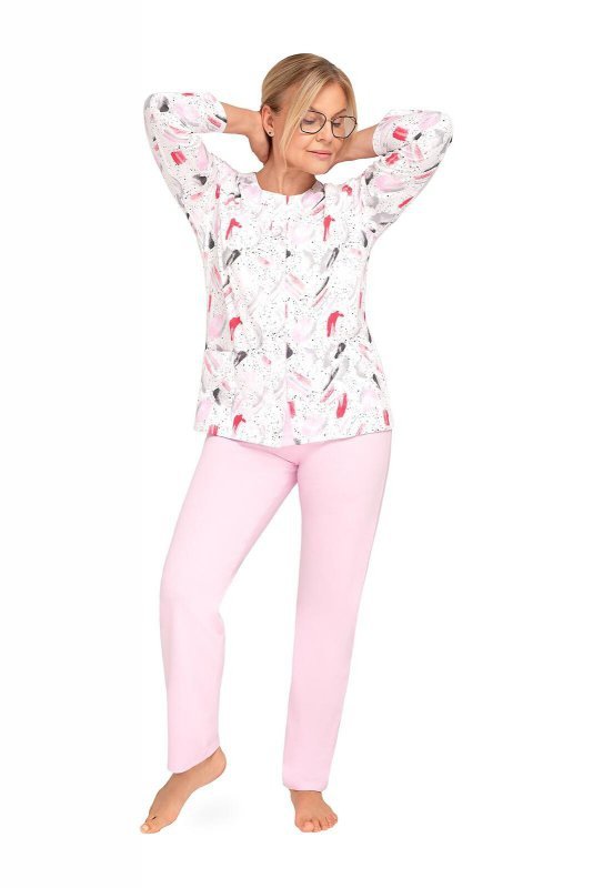 Piżama Martel Maria III 202 dł/r 3XL-4XL damska rozpinana