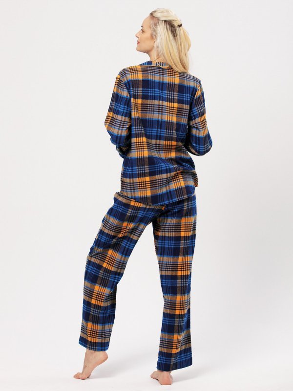Piżama Key LNS 481 B24 Flanela dł/r 2XL-3XL rozpinana damska