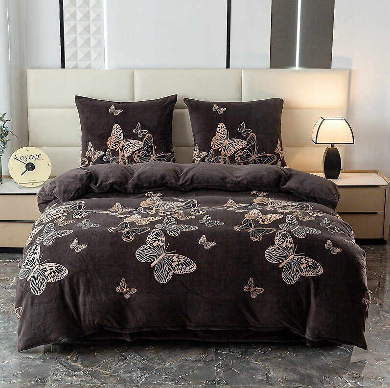 Komplet pościeli Cotton World Polarowa/Welur Kolorowy Wzór SHY 160x200