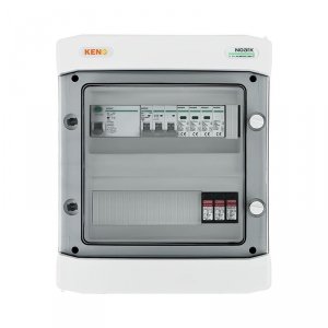 Rozdzielnica przyłączeniowa DC+AC z ogranicznikiem przepięć 1000V typu 1+2, 1x łańcuch PV, 1x MPPT // ogr. AC typ 1+2, 16A 3-F, RCD 100mA/40A