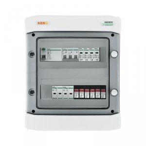 Rozdzielnica przyłączeniowa DC+AC z ogranicznikiem przepięć 1000V typu 1+2, 2 x łańcuch PV, 2 x MPPT, zab. przet. 4x20A // ogr. AC typ 2, wył. 32A 3-F, RCD typ A 40A/100mA