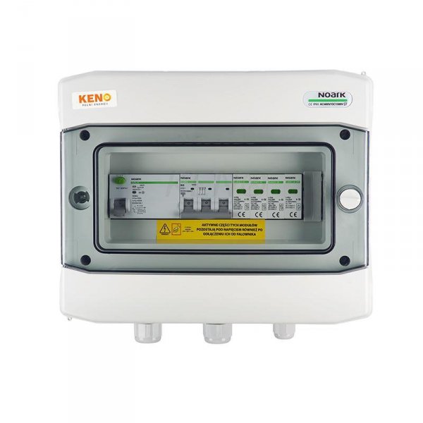 Rozdzielnica przyłączeniowa AC z ogranicznikiem przepieć typ 2, 25A 3-F, RCD 300mA typ A