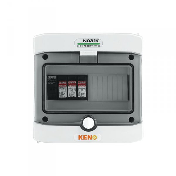 Rozdzielnica przyłączeniowa DC z ogranicznikiem przepięć 1000V typu 1+2, 1x łańcuch PV, 1x MPPT, zab. przet. 2x15A