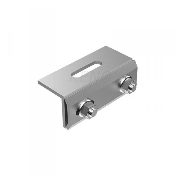 Uchwyt montażowy z regulacją na rąbek blaszany z dwoma załamaniami