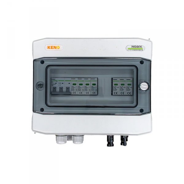 Rozdzielnica przyłączeniowa DCAC z ogranicznikiem przepięć Noark 1000V typu 2, 1 x łańcuch PV, 1 x MPPT  ogr. AC Noark typ 2, 32A 3-F