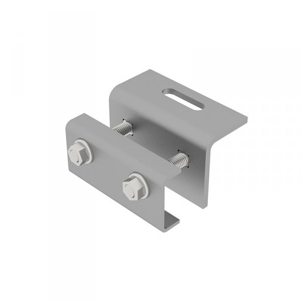 Uchwyt z regulacją na rąbek blaszany