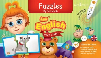 Ting. Leo English Puzzles. My first words. What a Day!