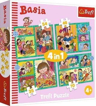 Basia. Przygody Basi. Puzzle 4w1