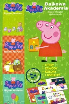 Litery, zawody, kolory i kształty.  Bajkowa akademia 1. Peppa Pig