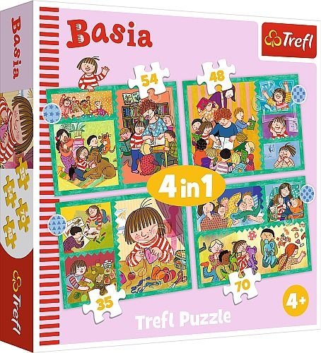 Basia. Przygody Basi. Puzzle 4w1