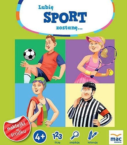 Pakiet dla małych fanów sportu. 4 książki, wiek 6-7 lat