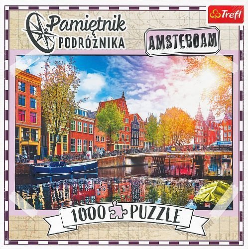 Amsterdam. Pamiętnik podróżnika. Puzzle 1000 elementów, Trefl