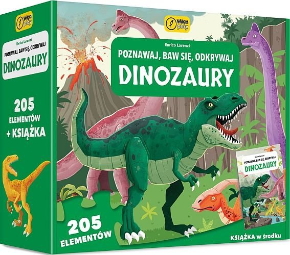 Poznawaj, baw się, odkrywaj. Dinozaury. Puzzle + książka, Enrico Lorenzi