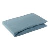 Prześcieradło jersey z gumką 120x200 cm z bawełny kolor niebieski 125 g/m2 Design 91