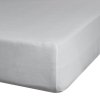 Prześcieradło jersey z gumką 180x200 cm z bawełny kolor srebrny 125 g/m2 Design 91 