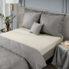 Prześcieradło jersey z gumką 180x200 cm z bawełny kolor beżowy 125 g/m2 Design 91 