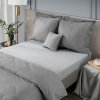 Prześcieradło jersey z gumką 140x200 cm z bawełny kolor srebrny 125 g/m2 Design 91 