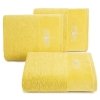 Ręcznik LORI WAŻKA - 70x140 musztardowy ze srebrnym zdobieniem - PREMIUM