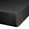 Prześcieradło jersey z gumką 220x200 cm z bawełny kolor czarny 125 g/m2 Design 91 