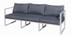 Biała sofa trzyosobowa 204cm aluminiowa na taras MOSTRARE