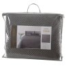 EUROFIRANY PREMIUM Narzuta LEN z tkaniny o strukturze lnu pikowana w wzór jodełki 170x210cm grafitowy