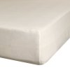 Prześcieradło jersey z gumką 140x200 cm z bawełny kolor beżowy 125 g/m2 Design 91 