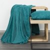 Koc z efektem 3D z wytłaczanym wzorem jodełki D91 Cindy3 200x220 cm Turkusowy