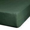 Prześcieradło gładkie z gumką 100x200 cm z satyny bawełnianej kolor ciemny zielony 125 g/m2 NOVA 3