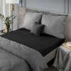Prześcieradło jersey z gumką 180x200 cm z bawełny kolor czarny 125 g/m2 Design 91 