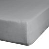 Prześcieradło jersey z gumką 180x200 cm z bawełny kolor stalowy 125 g/m2 Design 91 