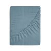 Prześcieradło jersey z gumką 180x200 cm z bawełny kolor niebieski 125 g/m2 Design 91