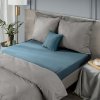 Prześcieradło jersey z gumką 160x200 cm z bawełny kolor niebieski 125 g/m2 Design 91