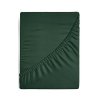 Prześcieradło jersey z gumką 140x200 cm z bawełny kolor ciemny zielony 125 g/m2 Design 91 