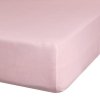 Prześcieradło jersey z gumką 120x200 cm z bawełny kolor pudrowy róż 125 g/m2 Design 91