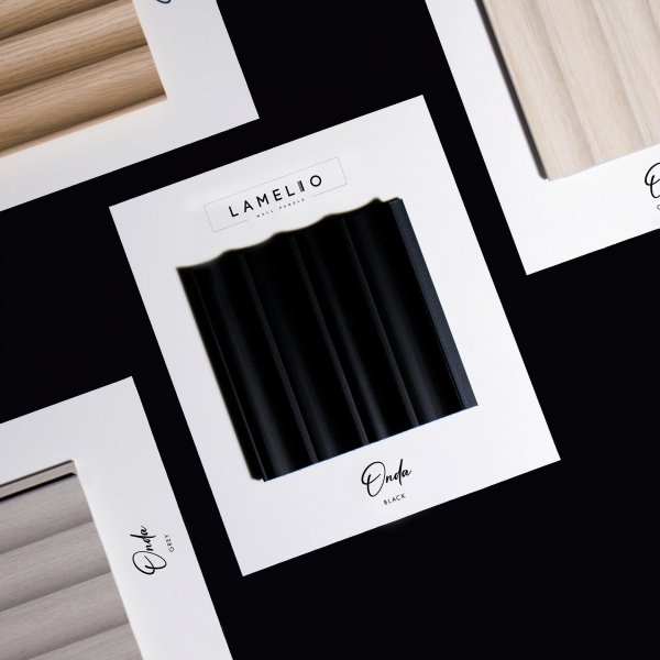 Lamele ścienne Onda 12cm x 270cm - Czarny - Lamelio