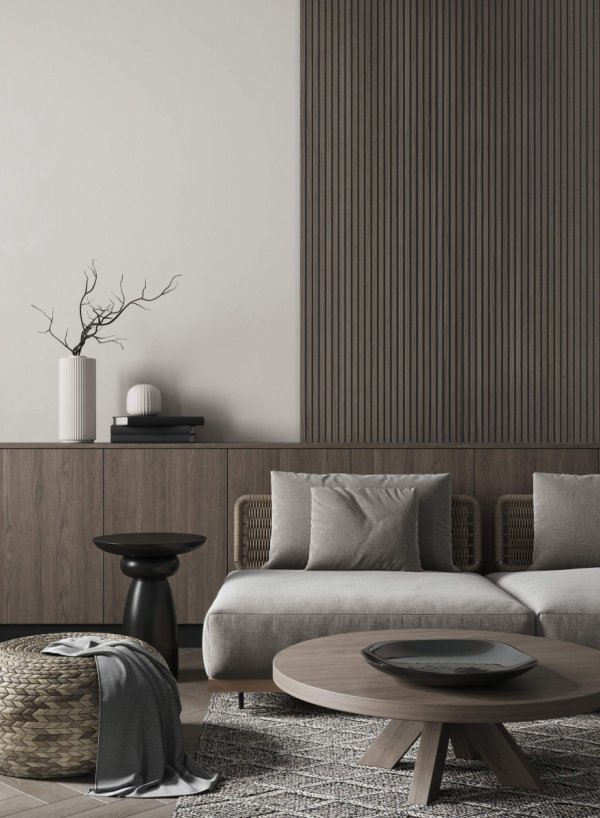 Lamele ścienne Veneer 28,5cm x 270cm  - Orzech - Lamelio