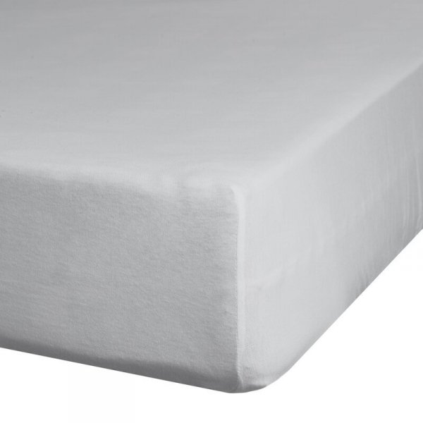Prześcieradło jersey z gumką 180x200 cm z bawełny kolor srebrny 125 g/m2 Design 91 