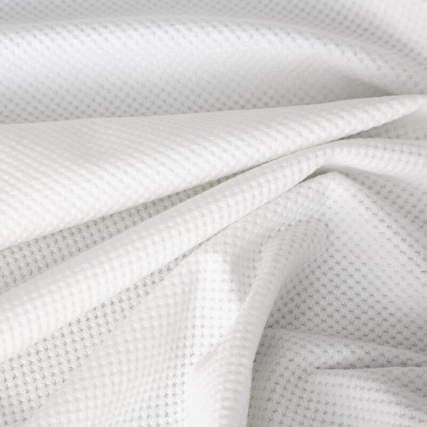 Zasłona MILO na przelotkach welwetowa z drobnym strukturalnym wzorem 140x250cm, biały