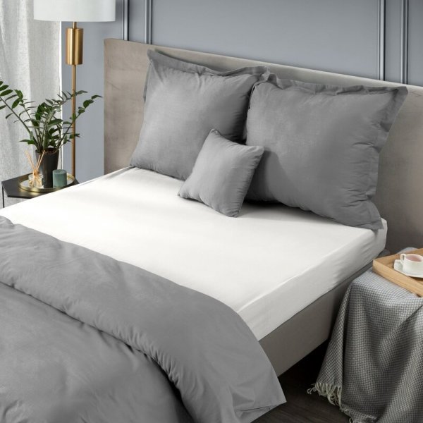 Prześcieradło jersey z gumką 140x200 cm z bawełny kolor kremowy 125 g/m2 Design 91 