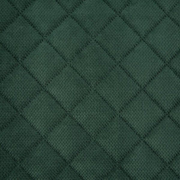 EUROFIRANY PREMIUM narzuta MILO z welwetu strukturalnego pikowana w geometryczny wzór metodą hot press 170x210 zielony