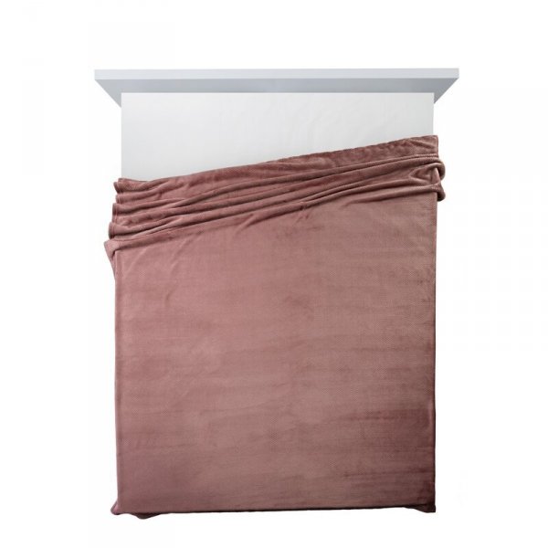 Koc z efektem 3D z wytłaczanym wzorem jodełki D91 Cindy5 170x210cm Ceglany